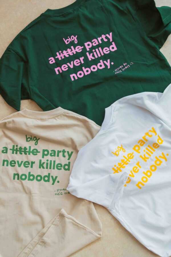 T-SHIRT BIG PARTY - blanc