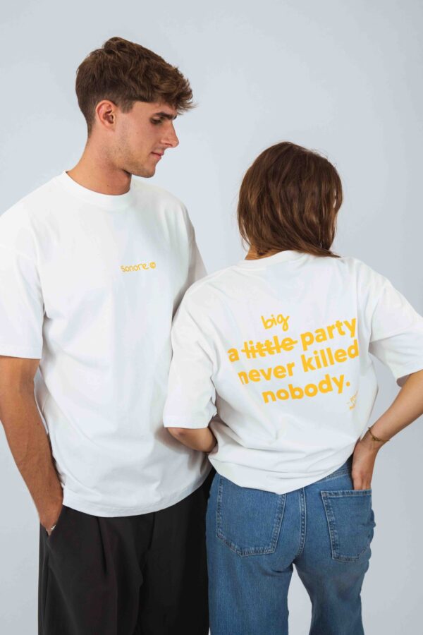 T-SHIRT BIG PARTY - blanc